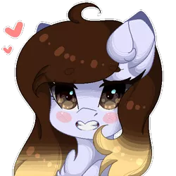 Size: 500x500 | Tagged: safe, artist:mauuwde, derpibooru import, oc, oc:claire, unofficial characters only, pegasus, pony, female, mare, oekaki, pixel-crisp art, simple background, solo, transparent background