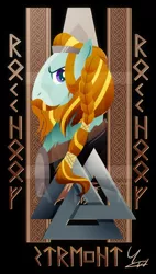 Size: 600x1055 | Tagged: safe, artist:ii-art, derpibooru import, rockhoof, earth pony, pony, campfire tales, shadow play, beard, braid, facial hair, male, solo, stallion