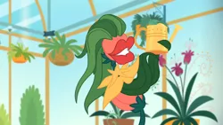 Size: 1920x1080 | Tagged: safe, derpibooru import, screencap, equestria girls, equestria girls series, my little shop of horrors, flower, greenhouse, plant, potted plant, room to grow, solo, watering can