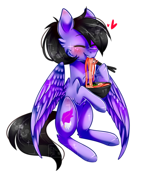 Size: 1633x2029 | Tagged: safe, artist:huirou, derpibooru import, oc, oc:quilly, unofficial characters only, pegasus, pony, eating, female, hashi, mare, simple background, sitting, solo, transparent background