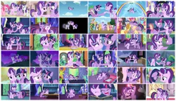 Size: 5922x3402 | Tagged: safe, derpibooru import, edit, screencap, applejack, big macintosh, cheerilee, cup cake, fluttershy, pinkie pie, rainbow dash, rarity, spike, starlight glimmer, stygian, thorax, trixie, twilight sparkle, twilight sparkle (alicorn), alicorn, changedling, changeling, dragon, unicorn, a royal problem, celestial advice, every little thing she does, fame and misfortune, no second prances, shadow play, the crystalling, the cutie map, the cutie re-mark, the times they are a changeling, to where and back again, uncommon bond, absurd resolution, background pony, book, box, bump, canterlot castle, clinging, comforting, crying, cuddling, cute, floppy ears, forgiveness, friendship, frown, glimmerbetes, grabbing, gritted teeth, group hug, happy, headbutt, hill, holding hooves, hug, king thorax, leaning, magic, mane six, mirror, night, ouch, our town, poking, ponyville, present, rainbow, raised hoof, redemption, sad, sky, smiling, sonic rainboom, student, teacher, tears of joy, time vortex, touch, tree, twiabetes, twilight's castle, twilight's castle library, wall of tags