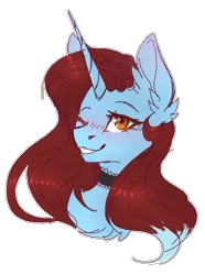 Size: 640x859 | Tagged: safe, artist:kseniyart, derpibooru import, oc, oc:dess, unofficial characters only, pony, unicorn, bust, female, mare, one eye closed, portrait, simple background, solo, transparent background, wink