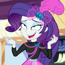 Size: 1437x1440 | Tagged: safe, derpibooru import, screencap, rarity, display of affection, equestria girls, equestria girls series, clothes, faic, majestic as fuck, solo