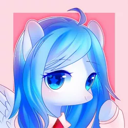 Size: 1500x1500 | Tagged: safe, artist:leafywind, derpibooru import, oc, unofficial characters only, pegasus, pony, abstract background, female, mare, solo, starry eyes, wingding eyes