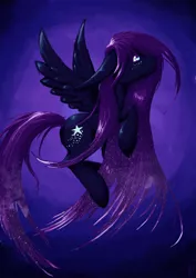 Size: 2000x2828 | Tagged: safe, artist:awkwardlyanonymous, derpibooru import, oc, oc:stardust, unofficial characters only, pegasus, pony, female, high res, mare, night, solo