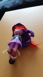 Size: 533x960 | Tagged: suggestive, derpibooru import, twilight sparkle, equestria girls, blindfold, bondage, clothes, doll, equestria girls minis, irl, photo, rope, skirt, solo, tied up, toy, upskirt