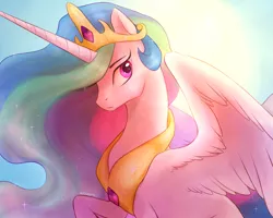 Size: 4000x3200 | Tagged: safe, artist:kodabomb, derpibooru import, princess celestia, alicorn, pony, crown, female, high res, jewelry, looking at you, mare, regalia, solo