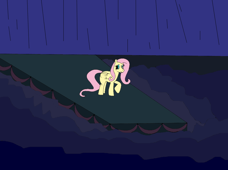 Size: 960x716 | Tagged: artist:didgereethebrony, crowd, derpibooru import, fluttershy, night, safe, stage