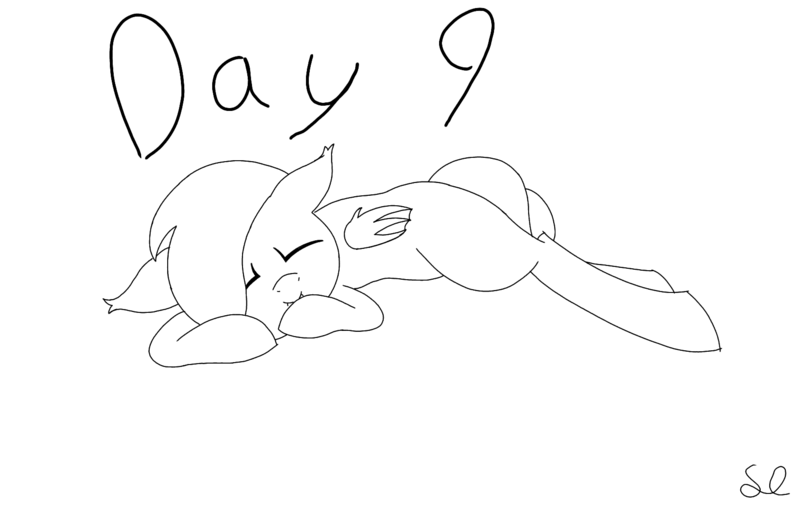 Size: 1689x1078 | Tagged: safe, artist:sketchlines, derpibooru import, oc, unofficial characters only, bat pony, drawing challenge, sleeping