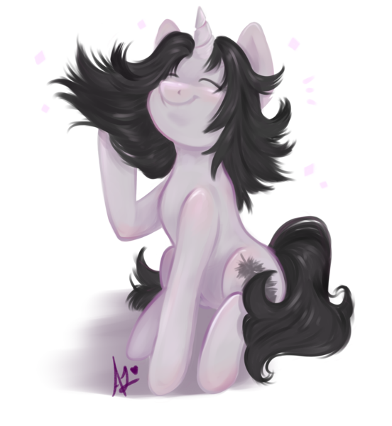 Size: 2300x2500 | Tagged: safe, artist:thefluffyvixen, derpibooru import, oc, unofficial characters only, pony, unicorn, eyes closed, female, mare, simple background, smiling, solo, transparent background