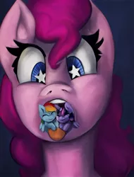 Size: 1512x1992 | Tagged: suggestive, artist:bighorsesarethebest, artist:smallhorses, derpibooru import, pinkie pie, rainbow dash, twilight sparkle, twilight sparkle (alicorn), alicorn, pony, drool, female, fetish, lesbian, micro, shipping, starry eyes, twidash, vore, willing, willing vore, wingding eyes