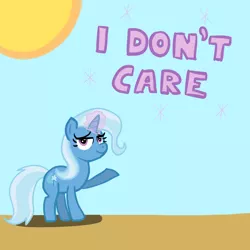 Size: 1024x1024 | Tagged: safe, artist:solarfm, derpibooru import, trixie, pony, unicorn, reaction image, smiling, smug, solo