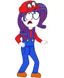 Size: 840x1024 | Tagged: artist:jamesawilliams1996, derpibooru import, halloween costume, rarity, safe, shocked, shocked expression, super mario bros., super mario odyssey