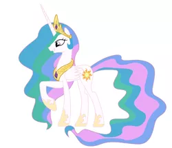 Size: 797x687 | Tagged: safe, artist:n238900, derpibooru import, part of a set, princess celestia, alicorn, pony, simple background, smiling, solo, vector, white background