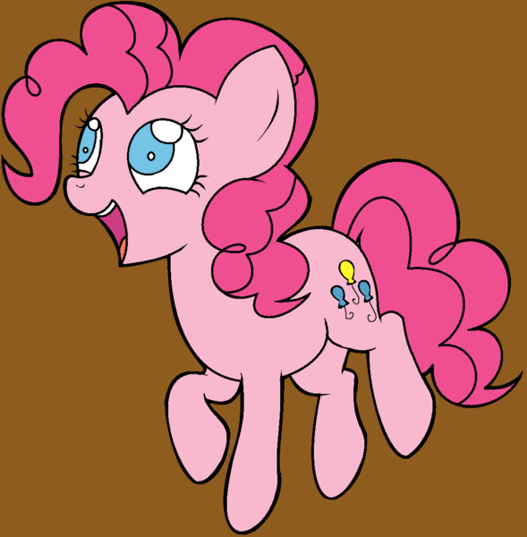 Size: 1121x1141 | Tagged: safe, artist:icey-wicey-1517, artist:pinkiepie6680, derpibooru import, pinkie pie, earth pony, pony, brown background, colored, female, mare, open mouth, simple background, solo