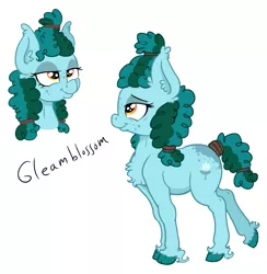 Size: 1375x1407 | Tagged: safe, artist:paskanaakka, derpibooru import, oc, oc:gleamblossom, unofficial characters only, earth pony, pony, butt freckles, chest fluff, colored hooves, ear fluff, female, freckles, mare, simple background, smiling, solo, tail wrap, unshorn fetlocks, white background