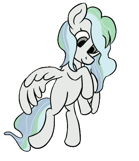 Size: 444x516 | Tagged: safe, artist:rhythmpixel, derpibooru import, oc, unofficial characters only, pegasus, pony, animated, blinking, female, flying, simple background, solo, transparent background, wings