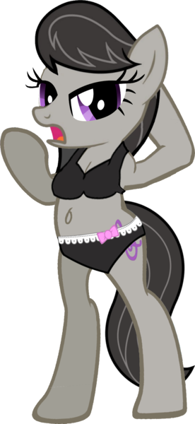 Size: 769x1674 | Tagged: artist:luchita27, artist:moongazeponies, bedroom eyes, bikini, bipedal, bra, bra on pony, breasts, chestbreasts, cleavage, clothes, cute, derpibooru import, edit, editor:grapefruitface, female, frilly underwear, looking at you, octavia melody, open mouth, panties, semi-anthro, sexy, simple background, solo, solo female, stupid sexy octavia, suggestive, swimsuit, transparent background, underwear, vector, vector edit