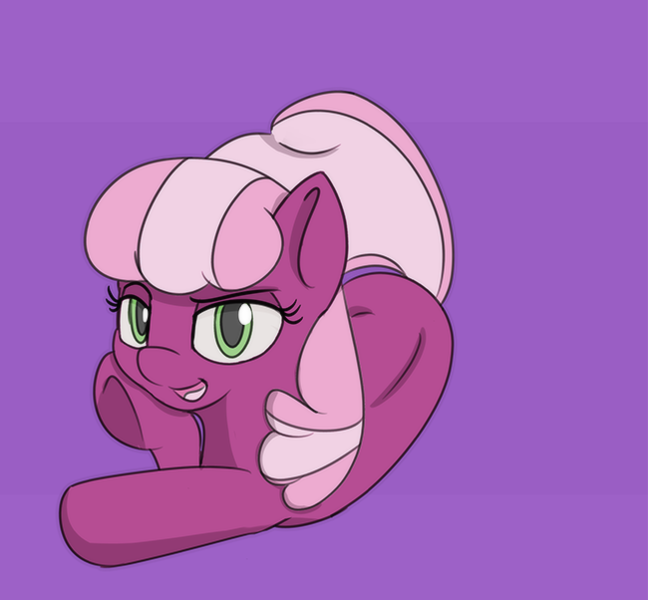 Size: 650x602 | Tagged: safe, artist:treekickerdraws, derpibooru import, cheerilee, earth pony, pony, smiling, solo, underhoof