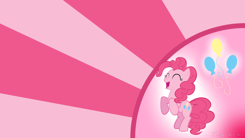 Size: 1920x1080 | Tagged: artist:ackdari, cutie mark, derpibooru import, edit, pinkie pie, safe, solo, sunburst background, wallpaper, wallpaper edit