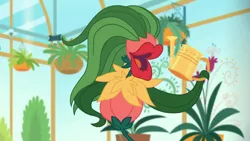 Size: 1280x720 | Tagged: safe, derpibooru import, screencap, equestria girls, equestria girls series, my little shop of horrors, flower, greenhouse, plant, potted plant, solo, watering can