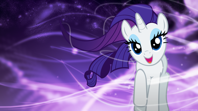 Size: 1920x1080 | Tagged: safe, artist:stabzor, artist:tadashi--kun, derpibooru import, edit, rarity, pony, unicorn, solo, wallpaper, wallpaper edit, windswept mane