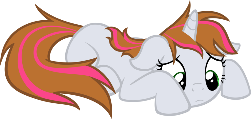 Size: 4000x1904 | Tagged: safe, artist:timeimpact, derpibooru import, oc, oc:rosy stripes, unofficial characters only, pony, unicorn, fanfic:first pony view, female, mare, prone, simple background, solo, transparent background, vector