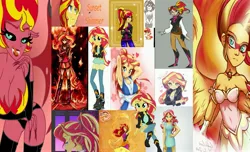 Size: 4559x2763 | Tagged: suggestive, derpibooru import, sunset shimmer, my little mages, steamquestria, equestria girls, armpits, breasts, busty sunset satan, busty sunset shimmer, daydream shimmer, sunset satan, sunset sushi, toy interpretation, tsundere, tsunset shimmer