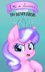 Size: 944x1520 | Tagged: safe, artist:mrspinkpuds, derpibooru import, diamond tiara, earth pony, pony, crusaders of the lost mark, female, filly, light of your cutie mark, lyrics, open mouth, solo, text