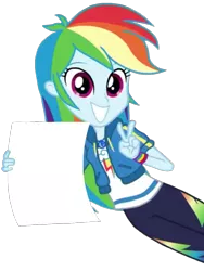 Size: 768x1024 | Tagged: safe, artist:jamesawilliams1996, derpibooru import, edit, edited screencap, screencap, rainbow dash, a queen of clubs, equestria girls, equestria girls series, background removed, female, peace sign, simple background, solo, template, transparent background
