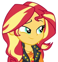 Size: 670x720 | Tagged: safe, artist:rare-fashions15, derpibooru import, sunset shimmer, a fine line, equestria girls, equestria girls series, clothes, female, simple background, smiling, smirk, solo, transparent background, vector