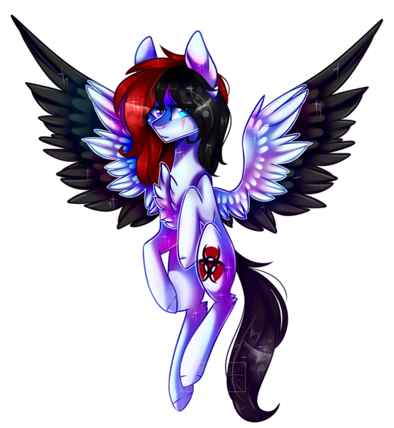 Size: 2298x2500 | Tagged: safe, artist:huirou, derpibooru import, oc, oc:toxic, unofficial characters only, pegasus, pony, female, mare, simple background, solo, spread wings, transparent background, wings