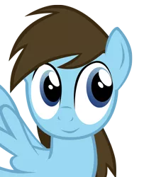 Size: 1999x2205 | Tagged: safe, artist:yourfavoritesenpai, derpibooru import, rainbow dash, pegasus, pony, alternate eye color, brown mane, male, natural hair color, rainbow blitz, rainbow-less dash, rule 63, sideways glance, simple background, solo, stallion, transparent background