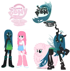 Size: 1123x1143 | Tagged: safe, artist:marioandsonicfan19, derpibooru import, edit, queen chrysalis, oc, oc:fluffle puff, changeling, changeling queen, pony, equestria girls, best pony, boots, clothes, cute, cutealis, dress, duo, duo female, equestria girls-ified, female, flufflebetes, high heel boots, shoes, simple background, skirt, tongue out, transparent background, vector