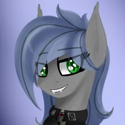 Size: 512x512 | Tagged: safe, artist:eclipsepenumbra, derpibooru import, oc, oc:eclipse penumbra, unofficial characters only, bat pony, fangs, iron cross, looking at you, nazi, smiling