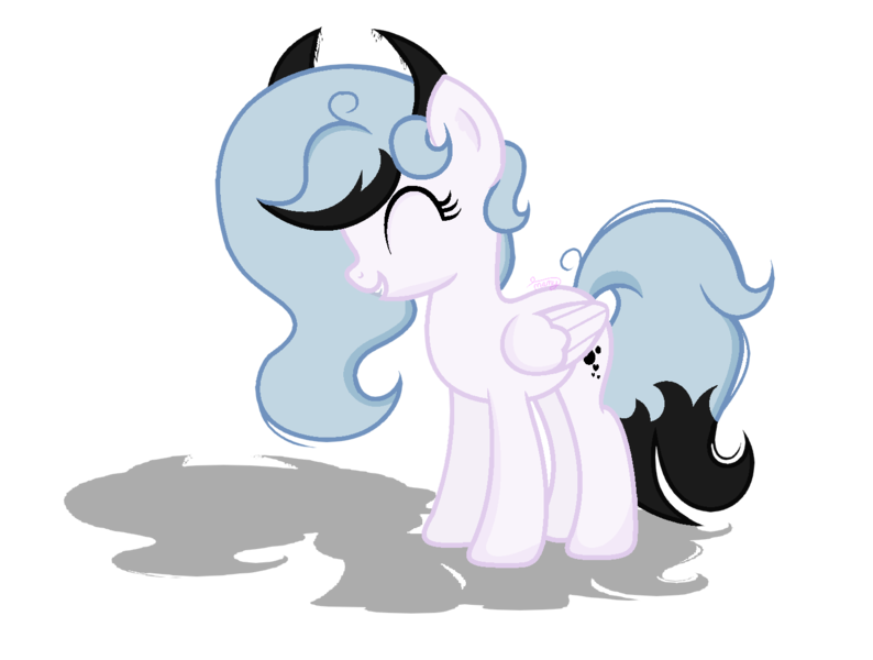 Size: 1424x1076 | Tagged: safe, artist:101xsplattyx101, derpibooru import, oc, oc:liquid ink, unofficial characters only, pegasus, pony, eyes closed, female, mare, simple background, solo, transparent background