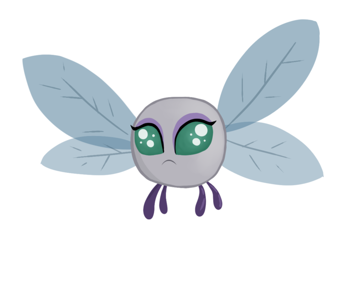 Size: 1253x1033 | Tagged: artist:paskanaakka, derpibooru import, maud pie, parasprite, paraspritized, safe, simple background, solo, species swap, transparent background, wings