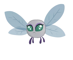 Size: 1253x1033 | Tagged: artist:paskanaakka, derpibooru import, maud pie, parasprite, paraspritized, safe, simple background, solo, species swap, transparent background, wings