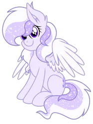 Size: 2048x2732 | Tagged: safe, artist:prismaticstars, derpibooru import, oc, oc:starstorm slumber, unofficial characters only, pegasus, pony, 2018 community collab, derpibooru community collaboration, cute, female, happy, looking at you, mare, simple background, sitting, smiling, solo, spread wings, transparent background, wings