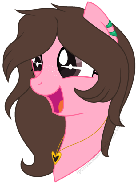 Size: 616x812 | Tagged: safe, artist:ipandacakes, derpibooru import, oc, oc:madi note, unofficial characters only, pony, bust, female, happy, jewelry, mare, necklace, portrait, simple background, solo, transparent background