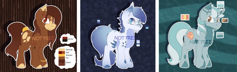 Size: 1600x488 | Tagged: safe, artist:najti, derpibooru import, oc, unofficial characters only, hybrid, pony, adoptable, adoption, base used, cute, flat colors, for sale, looking at you, looking up, natural hair color, nature, ocean, saber, sale, shell, weapon, winter