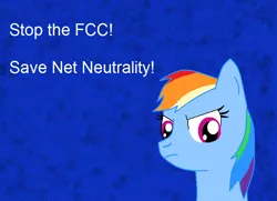 Size: 812x588 | Tagged: angry, derpibooru import, fcc, mouthpiece, net neutrality, politics, rainbow dash, safe, solo