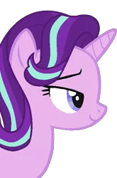 Size: 442x670 | Tagged: safe, artist:dookin, derpibooru import, starlight glimmer, pony, unicorn, female, lidded eyes, mare, show accurate, simple background, smiling, smirk, solo, transparent background, vector