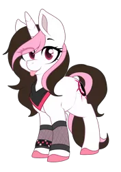 Size: 2480x3507 | Tagged: safe, artist:red_moonwolf, derpibooru import, oc, oc:eclipsed moonwolf, unofficial characters only, pony, unicorn, 2018 community collab, derpibooru community collaboration, :p, clothes, neckerchief, silly, simple background, tongue out, transparent background
