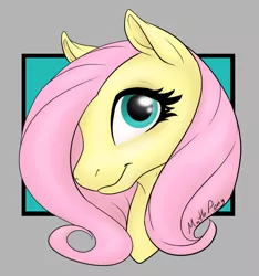 Size: 764x816 | Tagged: safe, artist:mythpony, derpibooru import, fluttershy, pegasus, pony, bust, female, mare, portrait, smiling, solo