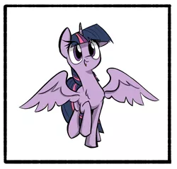 Size: 1943x1861 | Tagged: alicorn, artist needed, chest fluff, cute, derpibooru import, eyebrows visible through hair, open mouth, raised hoof, safe, simple background, solo, source needed, spread wings, trotting, twiabetes, twilight sparkle, twilight sparkle (alicorn), white background, wings