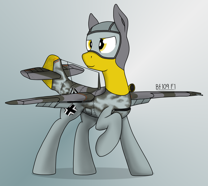 Size: 3024x2700 | Tagged: safe, artist:xphil1998, derpibooru import, original species, plane pony, pony, bf109, luftwaffe, messerschmitt bf 109, plane