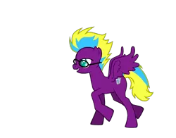 Size: 830x650 | Tagged: safe, derpibooru import, oc, oc:purple trash, unofficial characters only, pegasus, pony, female, glasses, mare, purple, recycle bin