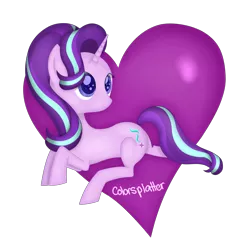 Size: 4316x4363 | Tagged: safe, artist:colorsplatterpony, derpibooru import, starlight glimmer, pony, unicorn, absurd resolution, heart, solo