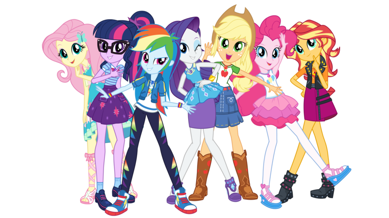Size: 8000x4500 | Tagged: safe, derpibooru import, official, applejack, fluttershy, pinkie pie, rainbow dash, rarity, sci-twi, sunset shimmer, twilight sparkle, equestria girls, equestria girls series, absurd resolution, boots, clothes, converse, feet, female, high heel boots, humane five, humane seven, humane six, mane six, official art, pantyhose, sandals, shoes, simple background, skirt, sneakers, socks, transparent background, vector